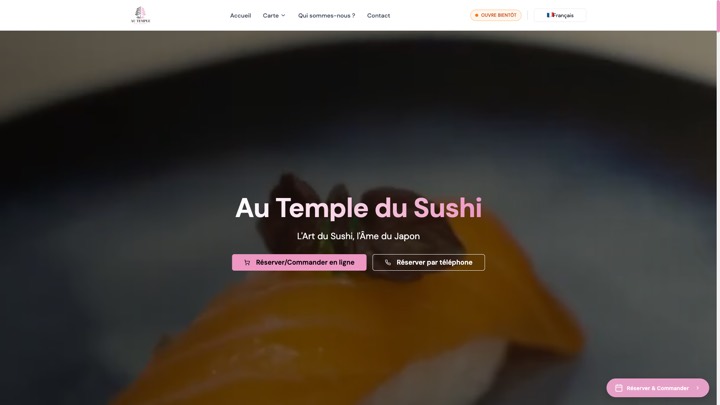 Site du restaurant Au Temple du Sushi, Bouc-Bel-Air