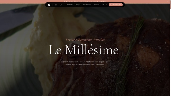 Site de Brasserie Le Millésime, réalisation Digiflow