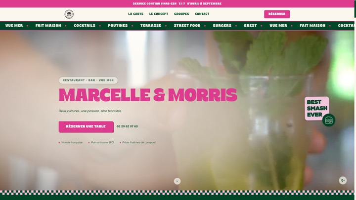 Site de Marcelle et Morris, réalisation Digiflow