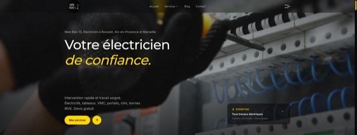Site de Newelec 13, réalisation Digiflow